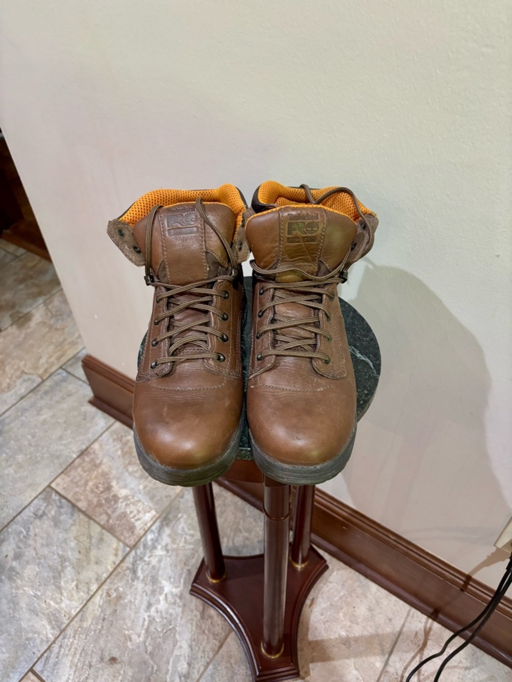 Timberland PRO Men’s Brown Leather  Work Boots Size 10